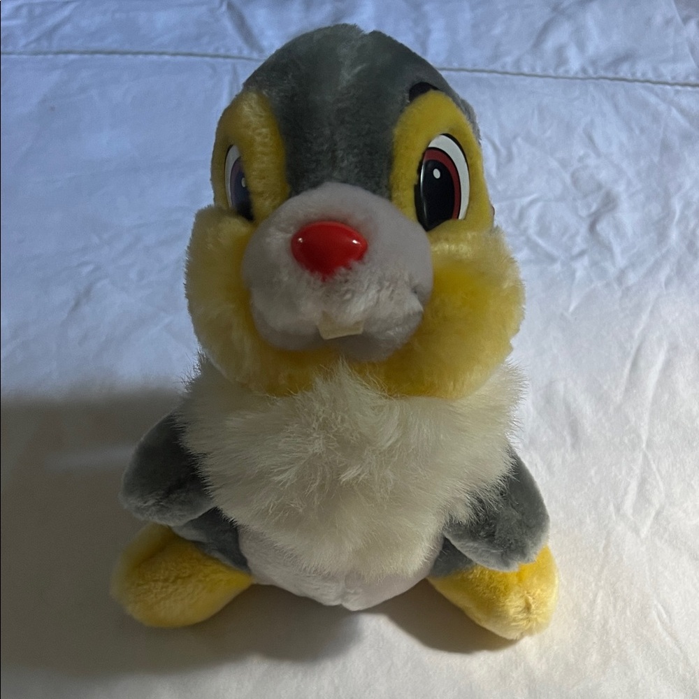 Disney Gray and Yellow Stuffed Animal Vtg